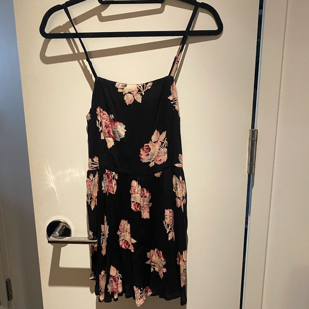 NWT Kimchi blue black and pink floral romper